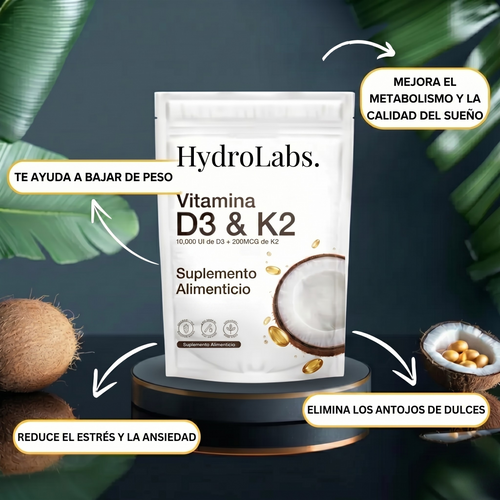 HydroLabs Vitamina D3+K2 - 1 Sobre (30 Días)