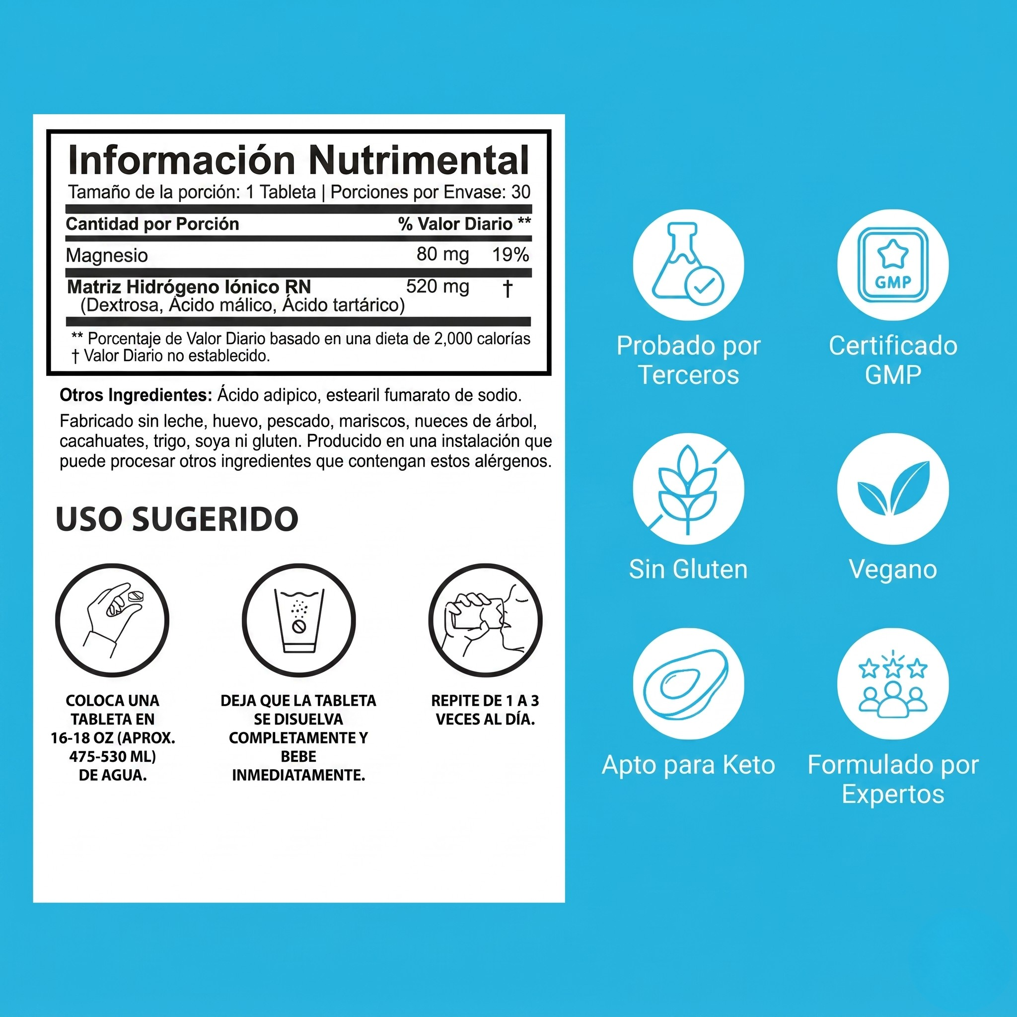 Tabletas de Hidrógeno Molecular